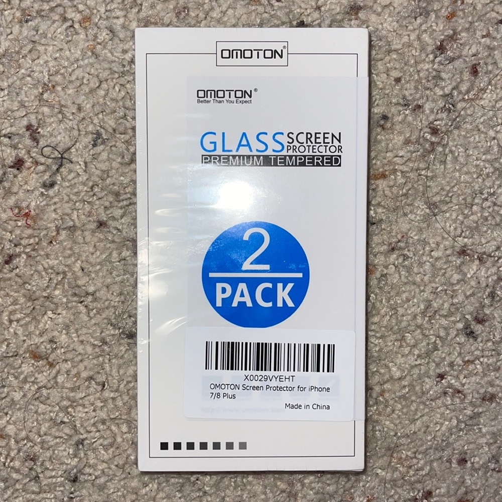 NWT glass screen protector for iphone 6+, 7+, 8+